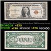 1935A $1 "Short Snorter" Silver Certificate Hawaii WWII Emergency Currency Grades vf++