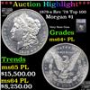 1879-s Rev '78 Top 100 Morgan Dollar $1 Graded ms64+ PL BY SEGS
