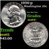 Image 1 : 1950-p Washington Quarter 25c Grades Choice+ Unc
