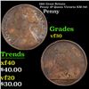 1861 Great Britain Penny 1P Queen Victoria KM-749 Grades vf++