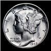Image 2 : 1945-p Mercury Dime 10c Grades GEM++ Unc