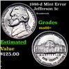 Image 1 : 1986-d Jefferson Nickel Mint Error 5c Grades GEM++ Unc