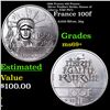 1986 France 100 Francs Silver Piedfort Strike, Statue of Liberty, KM# P972 Grades ms69+