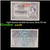1919 Austia 10,000 Kronen Note P# 65 Grades Choice AU/BU Slider