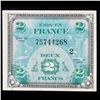 Image 2 : 1944 France WWII Allied Military Currency 2 Francs Note P# 114b, First Issue, Block #2 Grades Choice