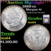 ***Auction Highlight*** 1880-cc Morgan Dollar $1 Graded ms64 By SEGS (fc)