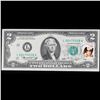Image 2 : 1976 $2 Federal Reserve Note 1st Day of Issue, with Stamp Grades Gem CU