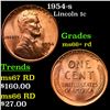 1954-s Lincoln Cent 1c Grades GEM++ RD