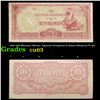 1942-1944 Myanmar (Burma, Japanese Occupation) 10 Rupees Banknote P# 16a Grades Select CU