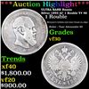 ***Auction Highlight*** ULTRA RARE Russia Silver 1893 ?? 1 Rouble Y# 46 Graded vf30 By SEGS (fc)