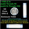 Image 1 : Bank Style Shotgun Uncirculated Jefferson 5c roll, 1981-d 40 pcs