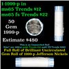 Image 1 : Bank Style Shotgun Uncirculated Jefferson 5c roll, 1999-p 40 pcs