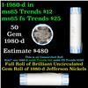 Image 1 : Bank Style Shotgun Uncirculated Jefferson 5c roll, 1980-d 40 pcs