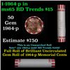 Image 1 : Shotgun Lincoln 1c roll, 1964-p 50 pcs Bank Wrapper.
