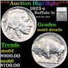 ***Auction Highlight*** 1923-s Buffalo Nickel 5c Graded ms62 details By SEGS (fc)