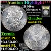 Image 1 : ***Auction Highlight*** 1899-s Morgan Dollar $1 Graded Choice Unc+ PL BY USCG (fc)