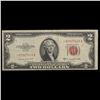 Image 2 : 1953B **Star Note** $2 Red Seal United States Note Grades vf+