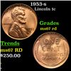 1953-s Lincoln Cent 1c Grades GEM++ Unc RD