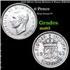 1941 Silver Great Britain 6 Pence KM-852 Grades Select Unc