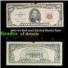 1963 $5 Red seal United States Note Grades vf details
