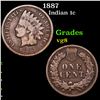 Image 1 : 1887 Indian Cent 1c Grades vg, very good