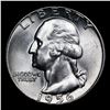 Image 2 : 1956-p Washington Quarter 25c Grades GEM Unc
