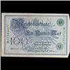 Image 2 : 1918-1922 Reissue (1908 Issue) Germany Weimar Republic 100 Marks Banknote P# 34 Grades Select AU