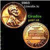 Image 1 : Proof 1963 Lincoln Cent 1c Grades Gem++ Proof Red