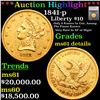 ***Auction Highlight*** 1841-p Gold Liberty Eagle $10 Graded ms61 details By SEGS (fc)