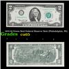 1976 $2 Green Seal Federal Reserve Note (Philadelphia, PA) Grades Gem CU
