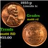 Image 1 : 1955-p Lincoln Cent 1c Grades GEM+ Unc RD