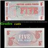 1972 Great Britain British Armed Forced 5 New Pence Special Voucher P# M47, Sixth Series Second Issu