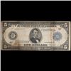 Image 2 : 1914 $5 Blue Seal Federal Reserve Note Grades vf, very fine