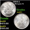Image 1 : 1884-o Morgan Dollar $1 Grades GEM+ Unc