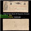 Image 1 : 1864 $3 Note Bank Of Augusta, Georgia Grades f+