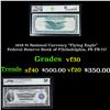 1918 $1 National Currency "Flying Eagle" Federal Reserve Bank of P{hiladelphia, PA FR-717 Graded vf3