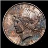 Image 2 : 1923-p Peace Dollar Colorfully Toned $1 Grades GEM Unc