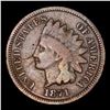 Image 2 : 1871 Indian Cent 1c Grades f, fine