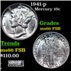 Image 1 : 1941-p Mercury Dime 10c Grades GEM+ FSB