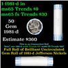 Image 1 : Bank Style Shotgun Uncirculated Jefferson 5c roll, 1981-d 40 pcs