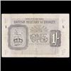 Image 2 : 1943 ND Issue Great Britian Military Authority 1 Shilling Note Grades vf+