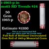 Image 1 : Shotgun Lincoln 1c roll, 1965-p 50 pcs Bank Wrapper.