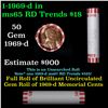 Image 1 : Shotgun Lincoln 1c roll, 1969-d 50 pcs Bank Wrapper.