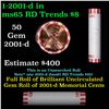 Image 1 : Shotgun Lincoln 1c roll, 2001-d 50 pcs Bank Wrapper.