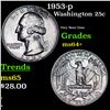 Image 1 : 1953-p Washington Quarter 25c Grades Choice+ Unc