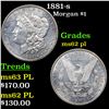 Image 1 : 1881-s Morgan Dollar $1 Grades Select Unc PL