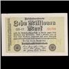 Image 2 : 1923 Fifth Issue Germany (Weimar Republic) 10 Million Mark WWI Hyperinflation Note P# 106d, Watermar