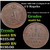 Russia 1889 ??? 1/2 Kopek Y# 30 Grades Select Unc BN