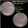 1963 Norway 1 Krone KM-409 Grades Choice AU/BU Slider