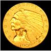 Image 2 : ***Auction Highlight*** 1908-p Gold Indian Quarter Eagle $2 1/2 Graded Select Unc BY USCG (fc)